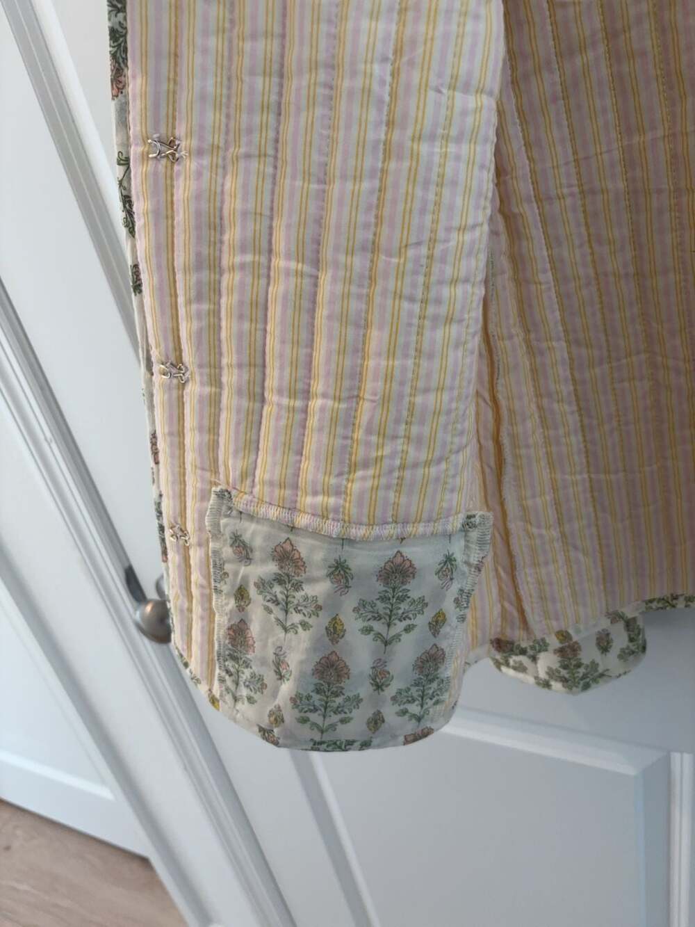 Japna Floral Quilted Cotton Jacket Size L - Picture 5 of 8